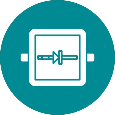 Modern b kablo ikonunun vektör illüstrasyonu