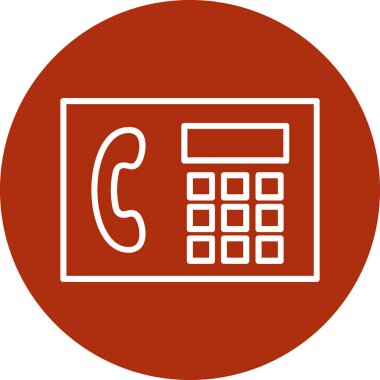 Telefonunuz var. Web simgesi basit illüstrasyon