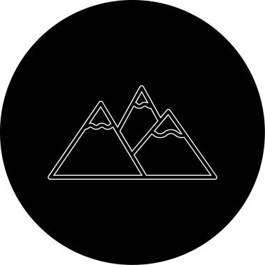 Rocky Dağları web simgesi basit vektör illüstrasyonu