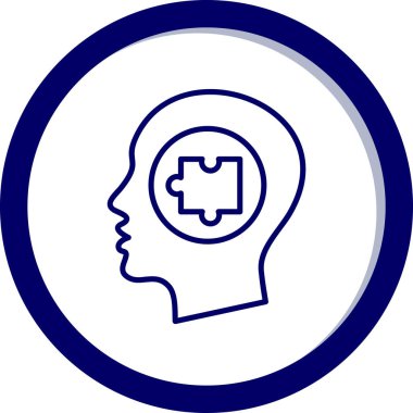 İnsan beyin simgesinin vektör illüstrasyonu