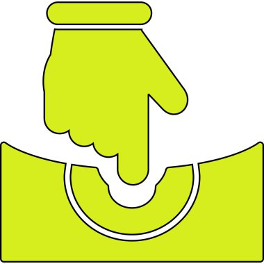 Çanta tutan bir kadının vektör çizimi