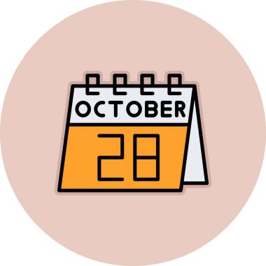 Bir takvimin vektör illüstrasyonu