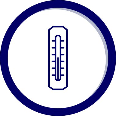 Termometre. Web simgesi basit illüstrasyon