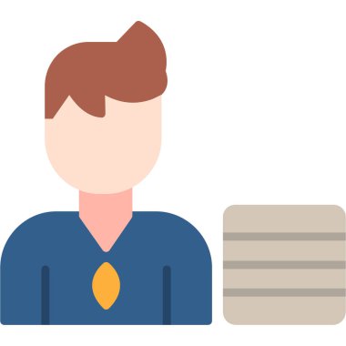 Evrak çantalı iş adamı ikon tasarımı vektör çizimi grafiği