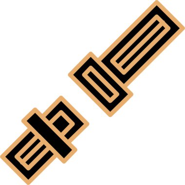 kılıç simgesi vektör illüstrasyonu