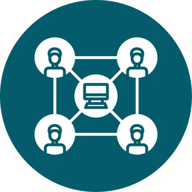 Benzersiz ağ vektör simgesi