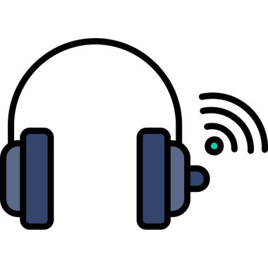 Kulaklık. Web simgesi basit illüstrasyon