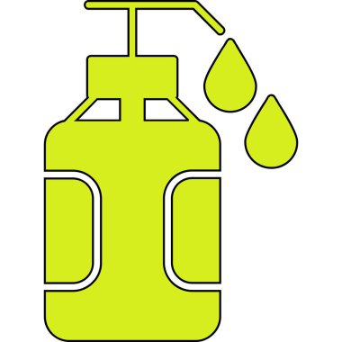 Tankta bir şişe yağ var.