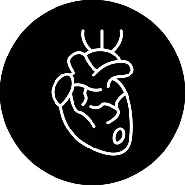 Kalp ikonu vektör illüstrasyonu