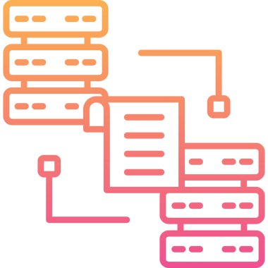 veri sunucusu veritabanı simgesi ana hat biçiminde