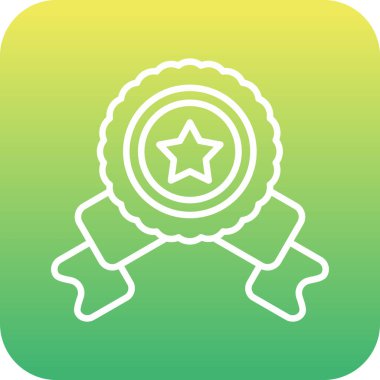 Rozet simgesi, ödül simgesi, vektör illüstrasyonu