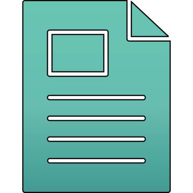 belge simgesi vektör illüstrasyonu