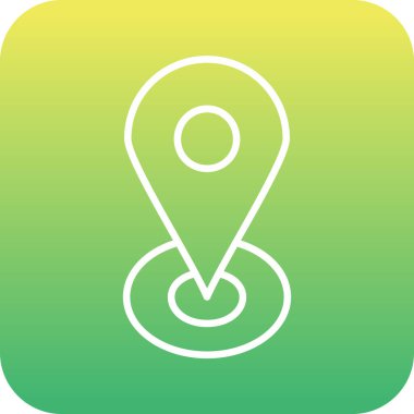 konum haritası simgesi vektörü yeşil