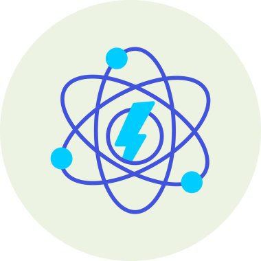 atom simgesi, modern tasarım illüstrasyonu