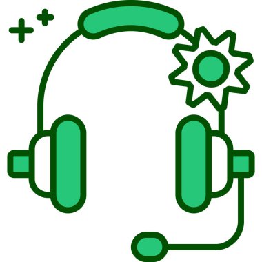 Kulaklık. Web simgesi basit tasarım