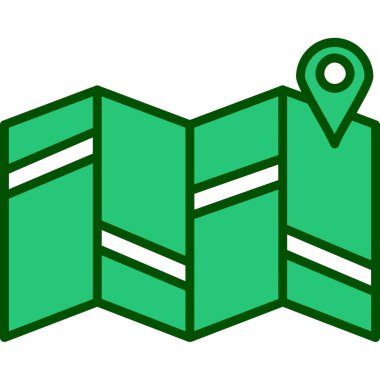 Harita. Web simgesi basit illüstrasyon