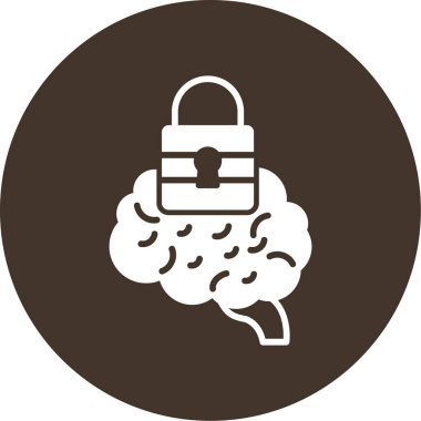 Beyin simgesi, vektör illüstrasyonu