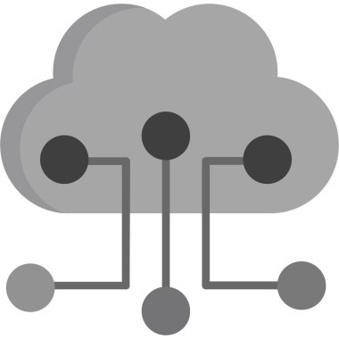 Ana hatlar biçiminde bulut hesaplama ağ bağlantı simgesi