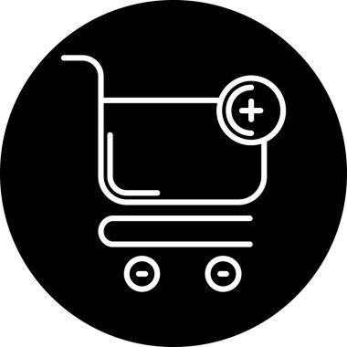 Alışveriş arabası ikonu. Basit resimleme