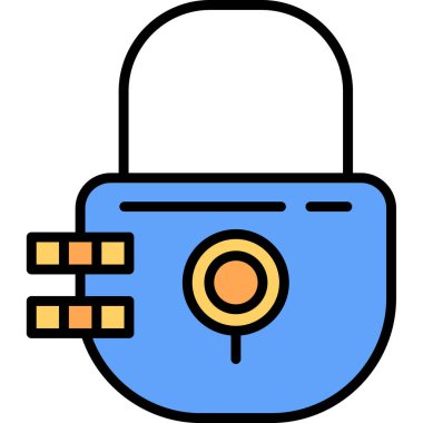 lock icon, vector illustration simple design