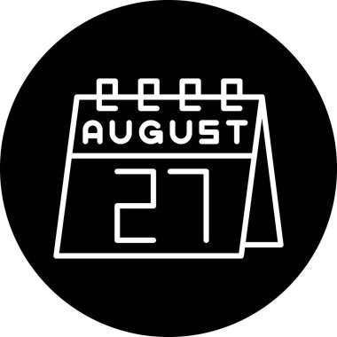 Bir takvim simgesinin vektör illüstrasyonu