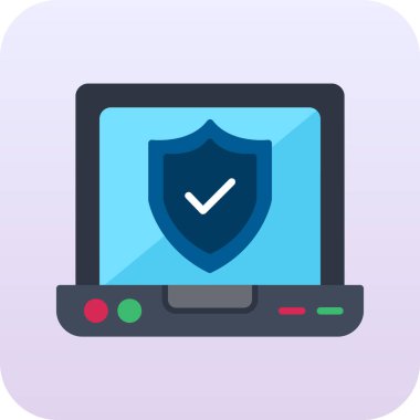 Güvenlik sistemi simgesi, vektör illüstrasyonu