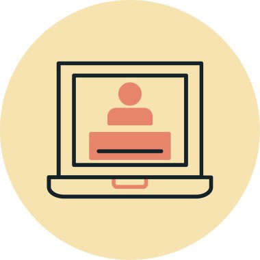 Bilgisayar. Web simgesi basit illüstrasyon