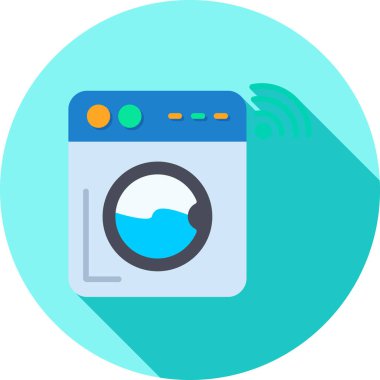 Çamaşır. Web simgesi basit illüstrasyon