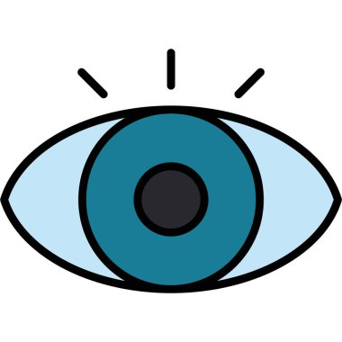 Göz simgesi vektör illüstrasyonu