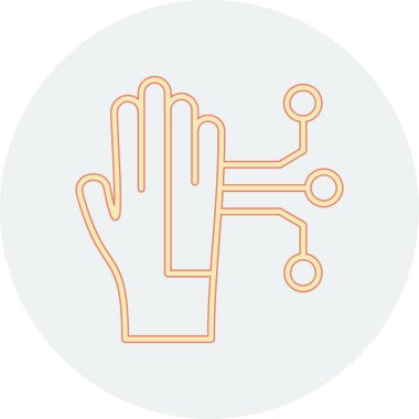 Bir devre kartı vektör ikonu tasarımı ile el