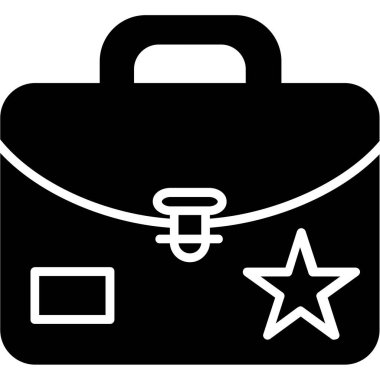 Çanta. Web simgesi basit illüstrasyon