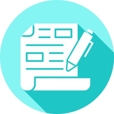 Kalem. Web simgesi basit illüstrasyon