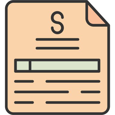 belge simgesi vektör illüstrasyonu