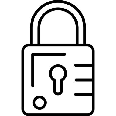 Kilit. Web simgesi basit tasarım