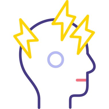 beyin ikonu vektör illüstrasyonu