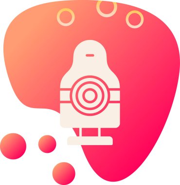 Bir gaz simgesinin vektör illüstrasyonu