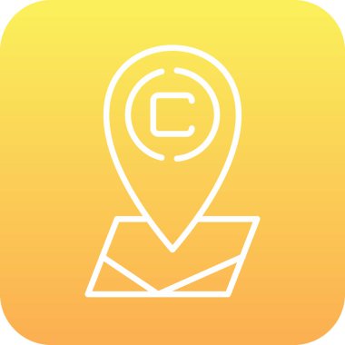 harita simgesi vektör illüstrasyonu