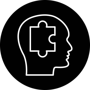 beyin ikonu vektör illüstrasyonu