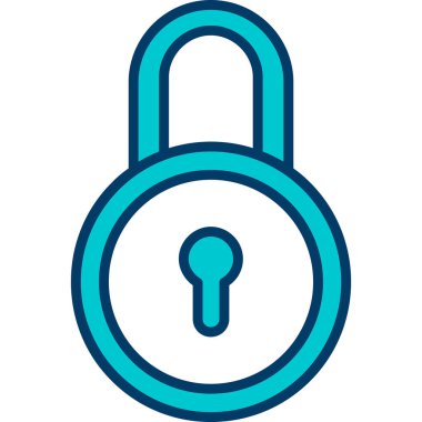 Kilit. Web simgesi basit illüstrasyon