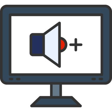 Konuşmacı. Web simgesi basit tasarım