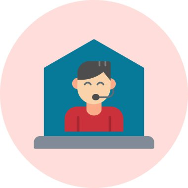 Dizüstü bilgisayarı olan bir adamın vektör çizimi