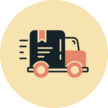 Kamyon. Web simgesi basit illüstrasyon