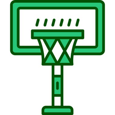 Basketbol sepeti ikon vektör çizimi çizimi