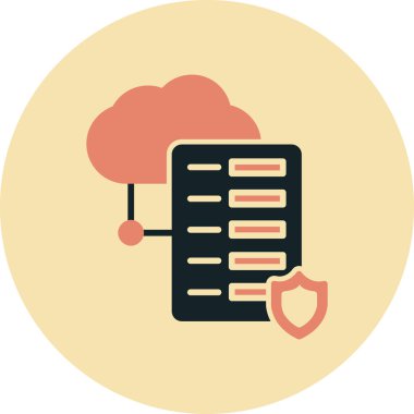 Bulut hesaplama simgesi vektör illüstrasyonu