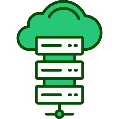 Sunucu. Web simgesi basit illüstrasyon