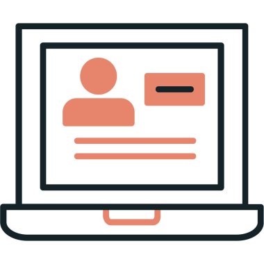 Bilgisayar. Web simgesi basit illüstrasyon