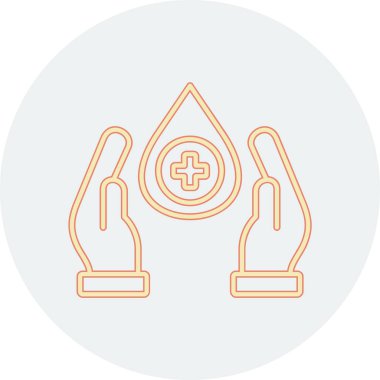 Tıbbi simgeye sahip eller