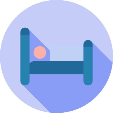 Yatağa. Web simgesi basit illüstrasyon