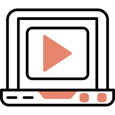 video oynatıcı vektör simgesi modern basit vektör illüstrasyonu