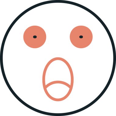 yüz ifadesi ikon vektör illüstrasyonu